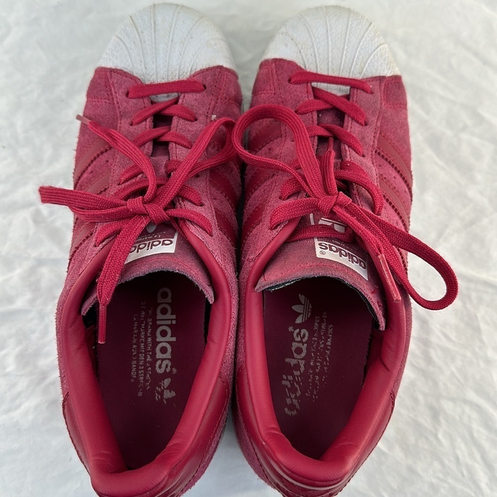Adidas Superstar Pink Suede Sneakers - Picture 6 of 11